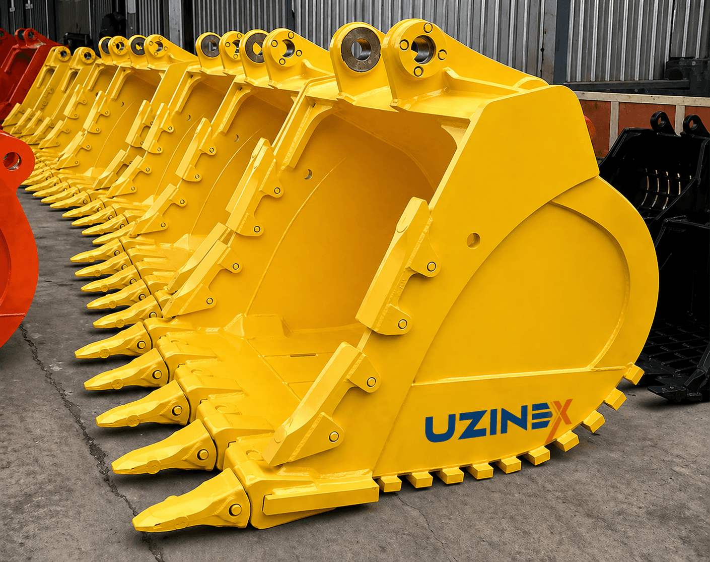 Cupă de excavator pentru rocă — vedere de ansamblu