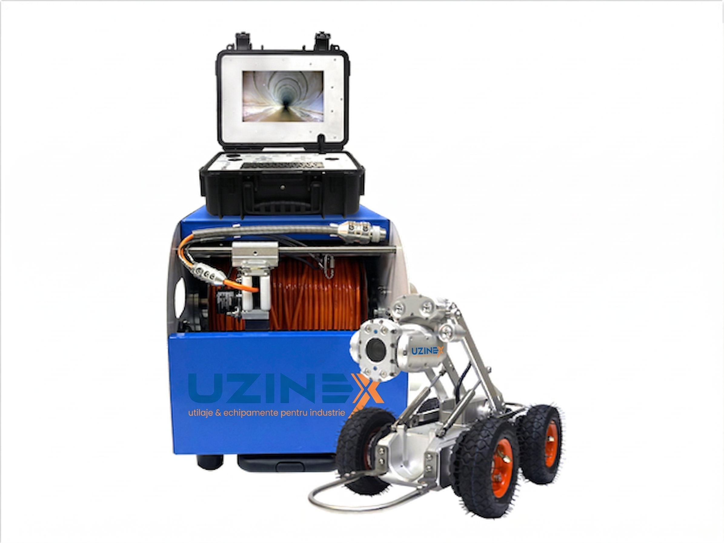 Robot CCTV Canalizare GT108 | PTZ 10x Zoom | Crawler 200–3500mm